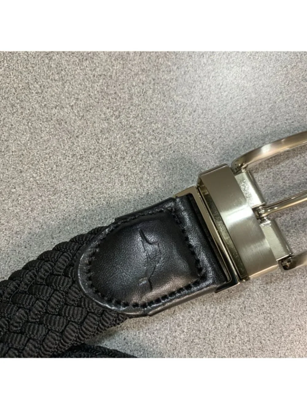NWT Tommy Bahama Men's L/XL Black & Gray Stretch Reversible Belt